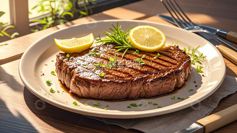 高清大图下载【趣麦麦图】美食秘制牛排