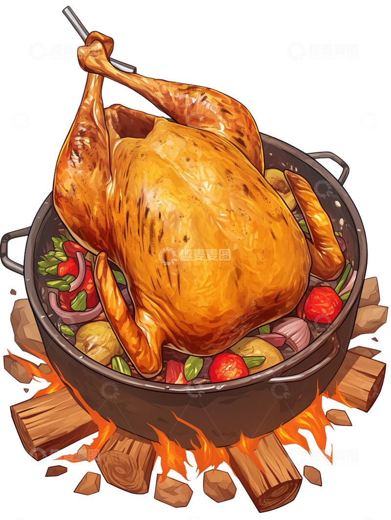 高清大图下载【趣麦麦图】烤鸡肉美味美食