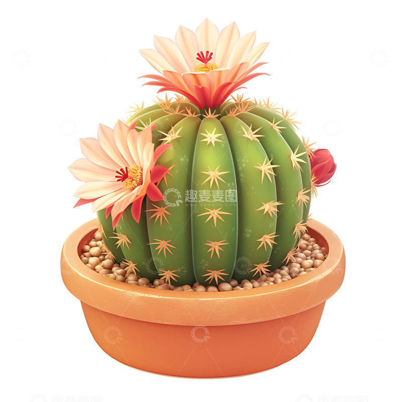 高清大图下载【趣麦麦图】开花的仙人掌