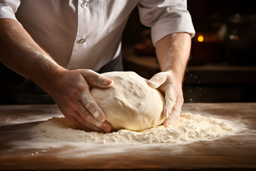 揉面团的厨师