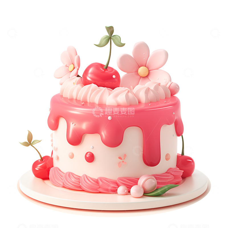 高清大图下载【趣麦麦图】樱桃果酱蛋糕