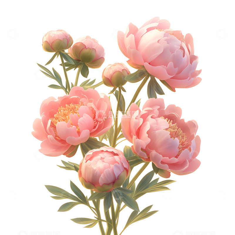 高清大图下载【趣麦麦图】一束盛开的牡丹花