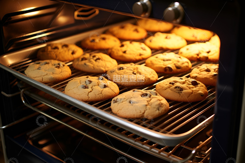 高清大图下载【趣麦麦图】放在烤箱里的饼干