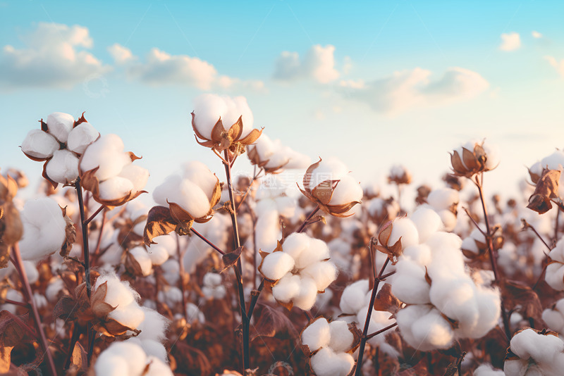 高清大图下载【趣麦麦图】-一片棉花田地