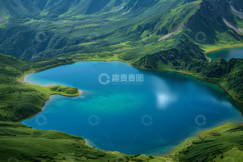 高清大图下载【趣麦麦图】山顶上的天池