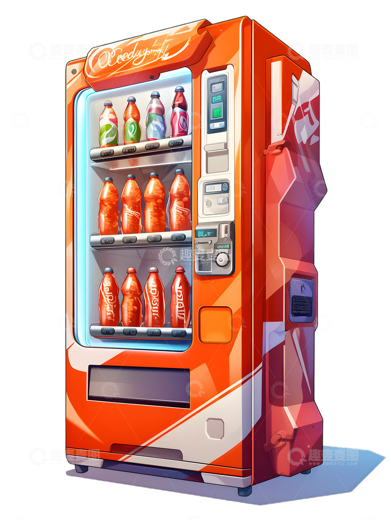 高清大图下载【趣麦麦图】汽水售卖机美味机器