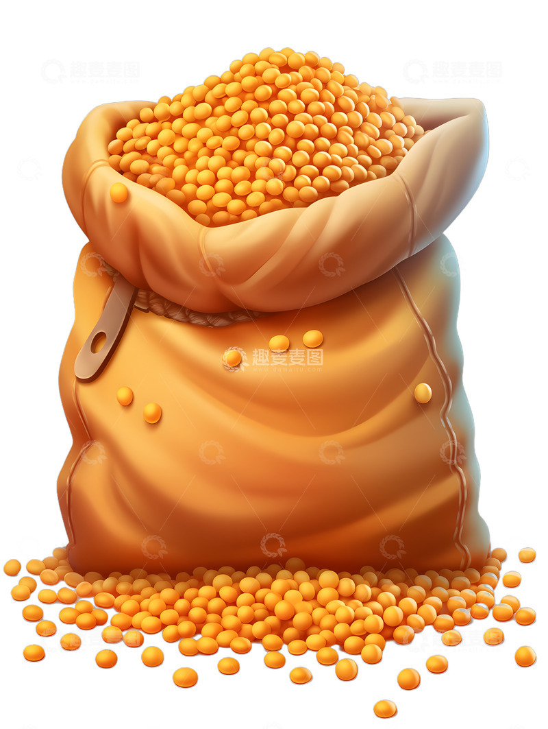 高清大图下载【趣麦麦图】一袋大豆美食粮食