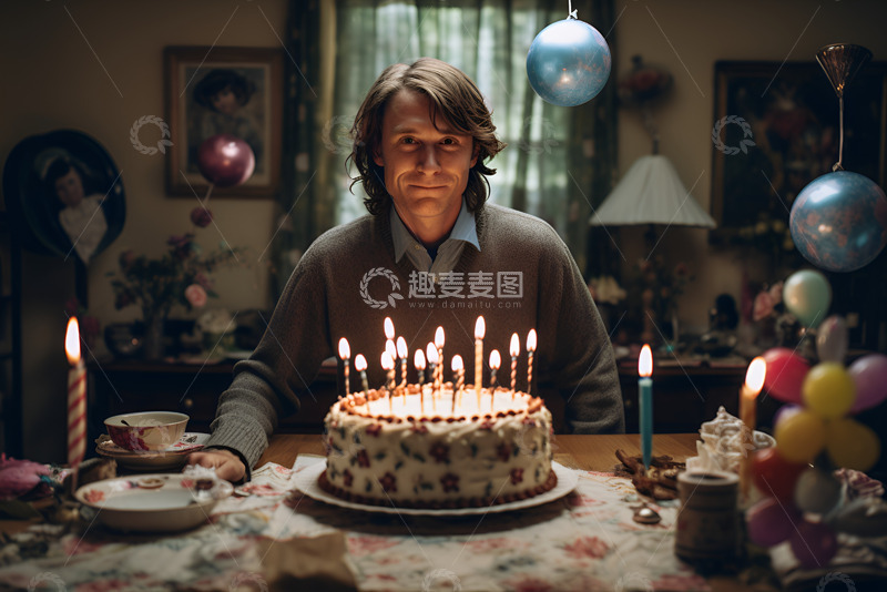 高清大图下载【趣麦麦图】过生日的欧美中年男性