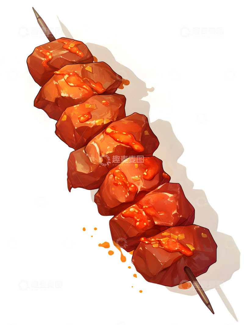 高清大图下载【趣麦麦图】烤肉串美味肉串