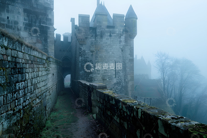 高清大图下载【趣麦麦图】古老的城堡走廊