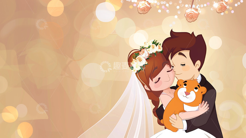 高清大图下载【趣麦麦图】金色浪漫下的甜蜜瞬间