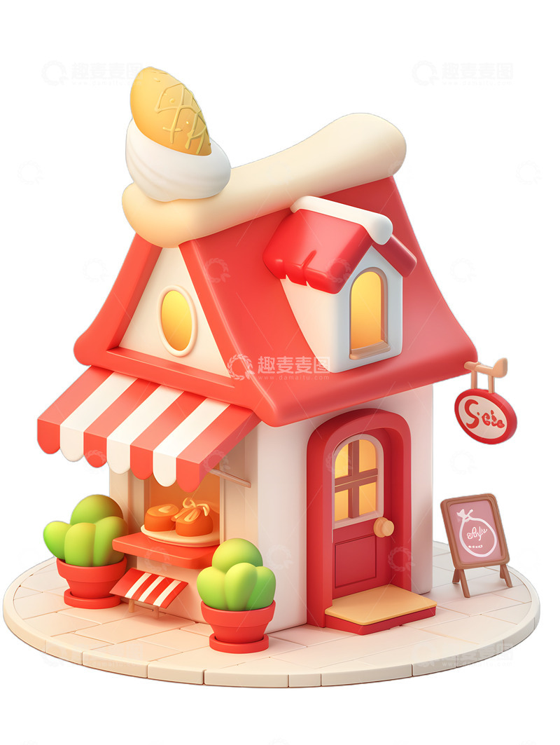 高清大图下载【趣麦麦图】杂货铺小商店购物