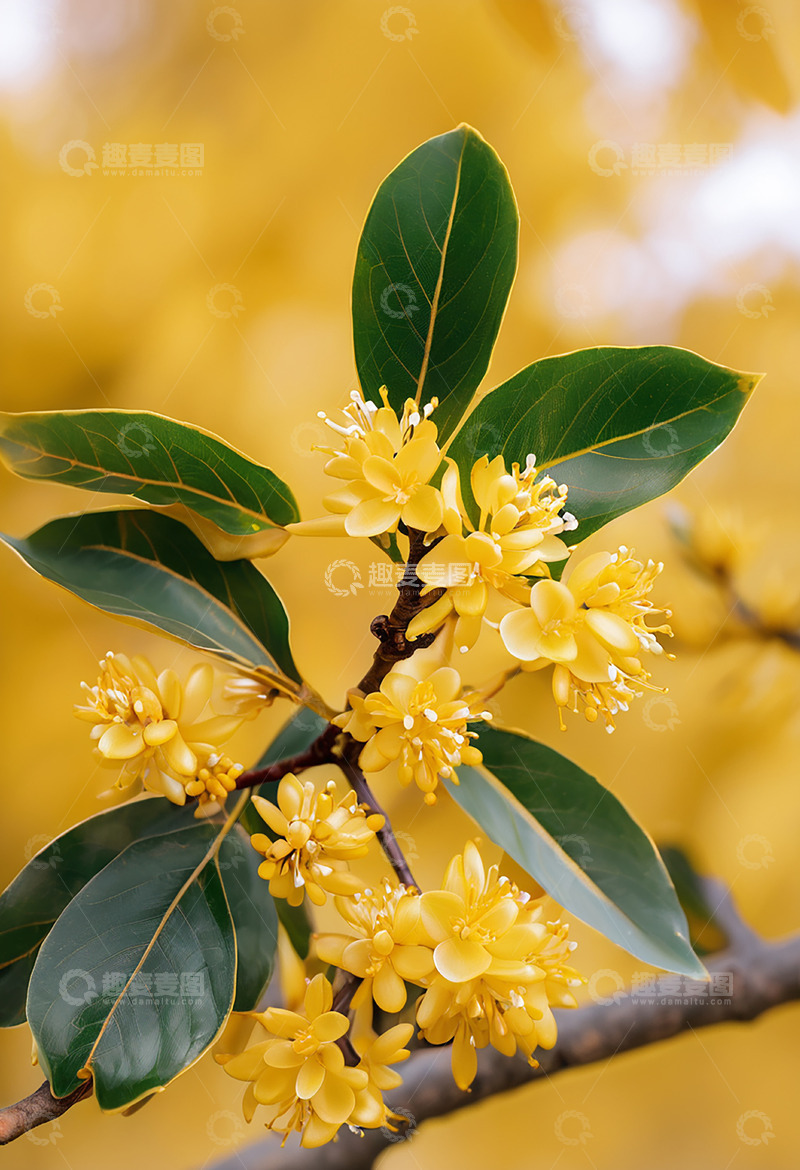 高清大图下载【趣麦麦图】秋季户外桂花花开唯美风景