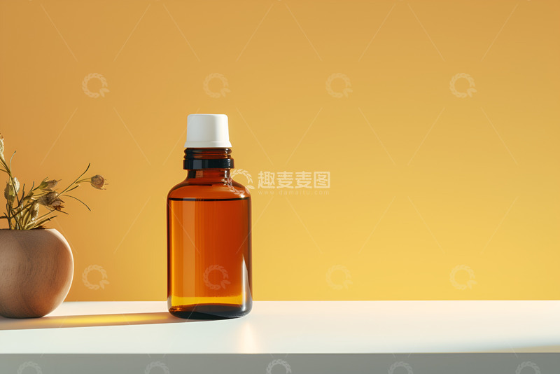 高清大图下载【趣麦麦图】放在桌面的精油瓶