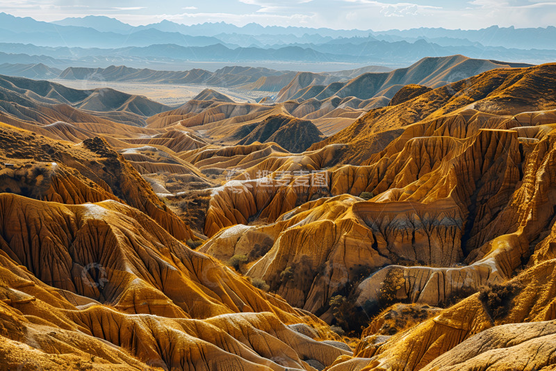 高清大图下载【趣麦麦图】黄色的岩石沟壑