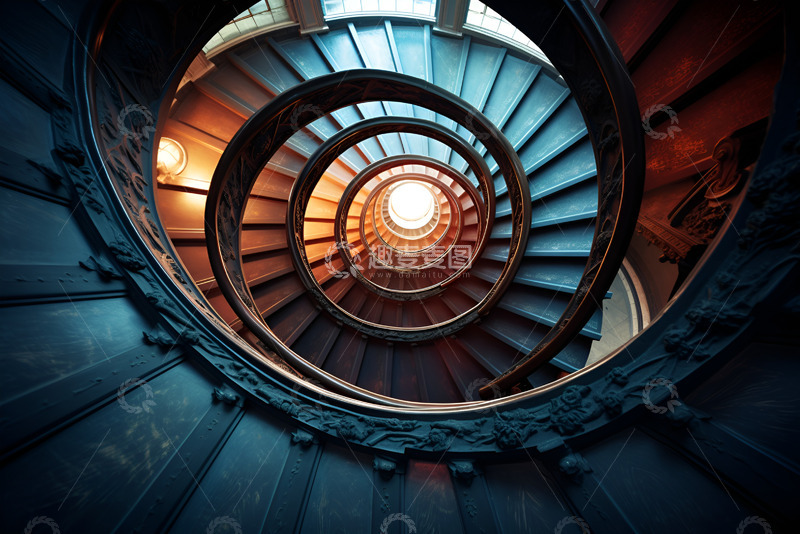 螺旋而下的楼梯