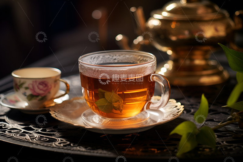 高清大图下载【趣麦麦图】一杯放在桌面上的红茶
