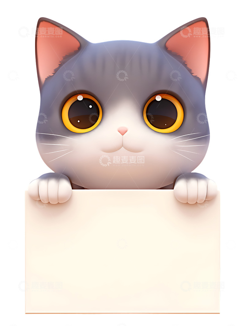 高清大图下载【趣麦麦图】可爱的小猫展板