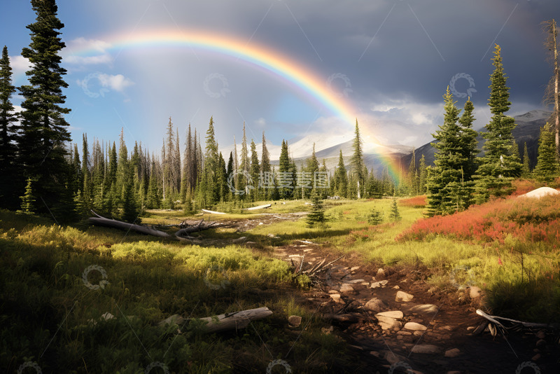 高清大图下载【趣麦麦图】旷野里的彩虹