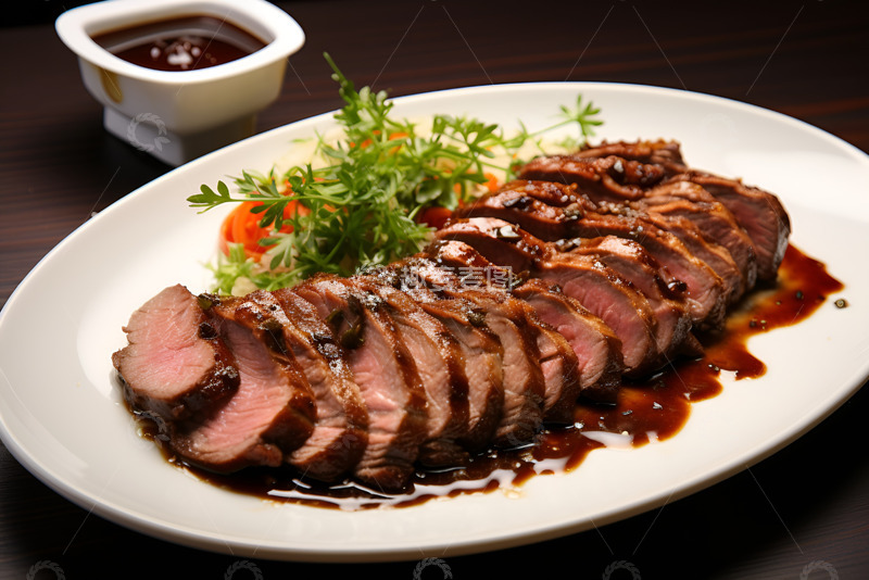 高清大图下载【趣麦麦图】淋上酱汁的酱牛肉