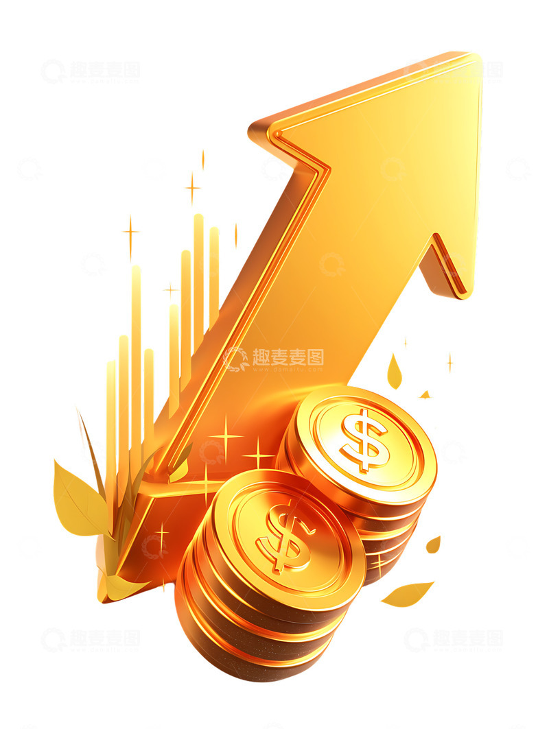 金融卡通金币箭头