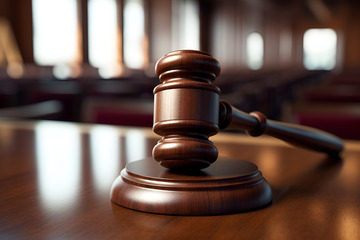 木制的法官锤子