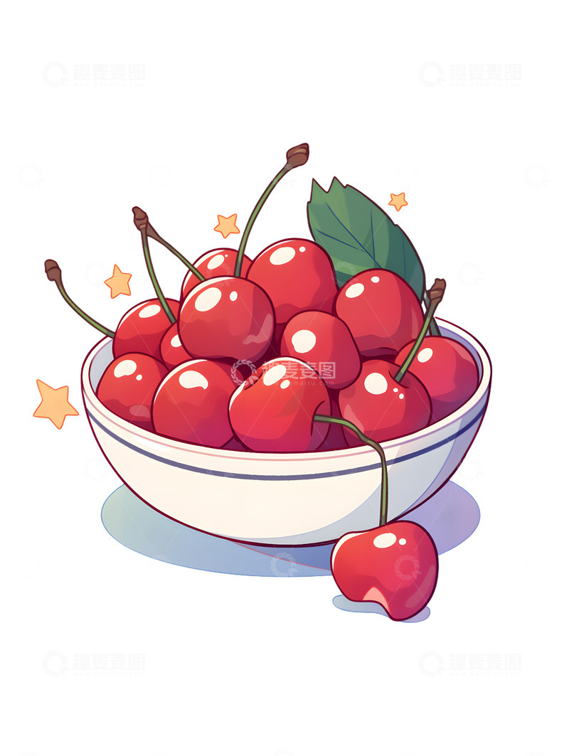 高清大图下载【趣麦麦图】一盘水果樱桃