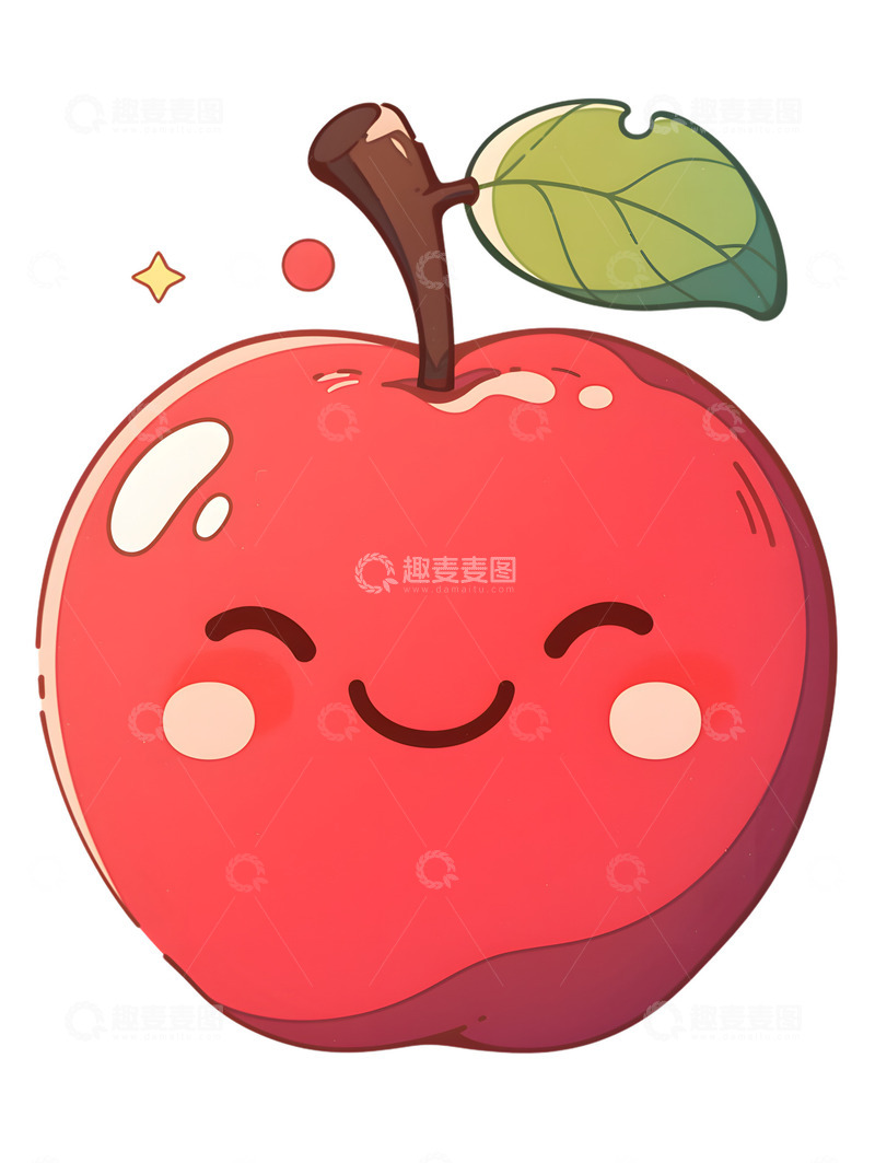 高清大图下载【趣麦麦图】卡通苹果图标