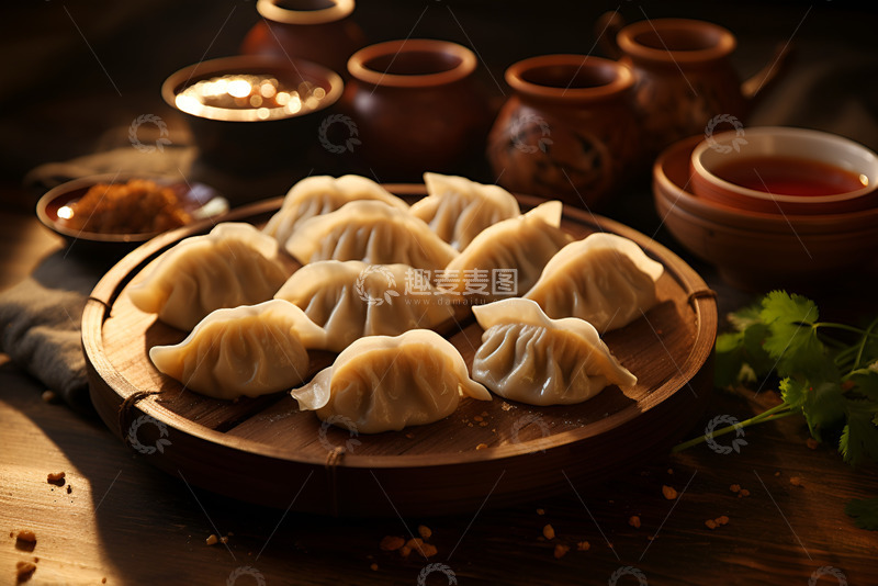 高清大图下载【趣麦麦图】一盘美味的蒸饺