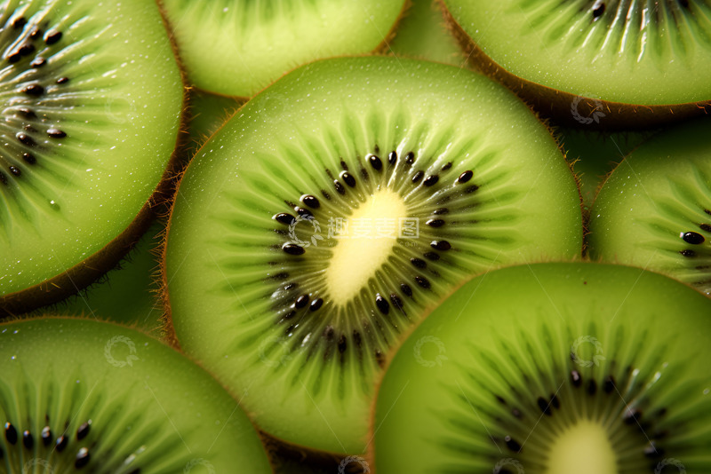 高清大图下载【趣麦麦图】猕猴桃切片背景