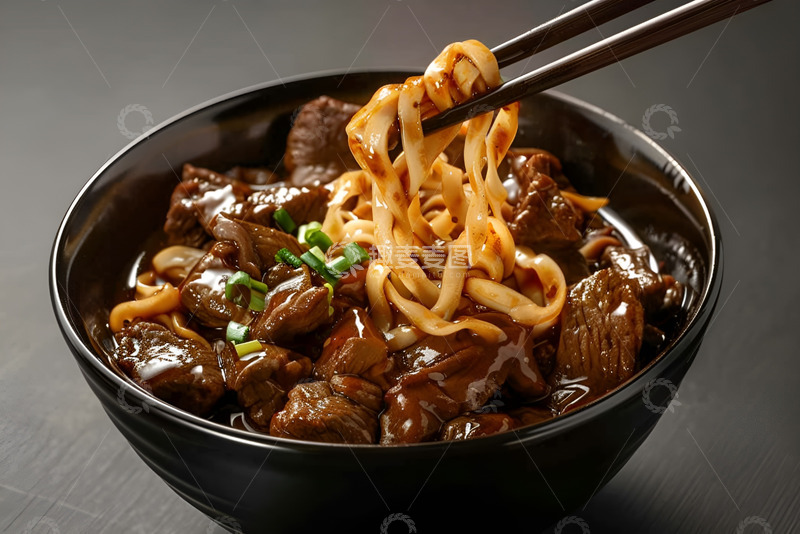 高清大图下载【趣麦麦图】一盘美味的牛肉面