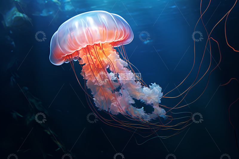 高清大图下载【趣麦麦图】深海里的水母