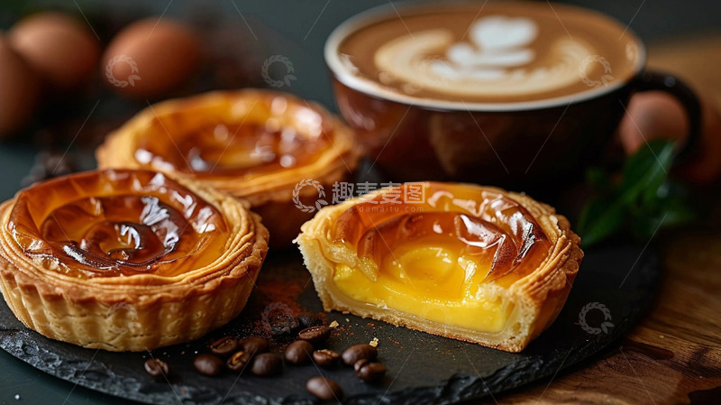 高清大图下载【趣麦麦图】甜品蛋挞咖啡美食实拍