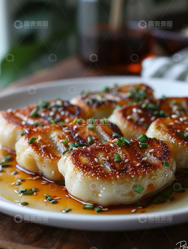 高清大图下载【趣麦麦图】秋冬煎饺实拍背景