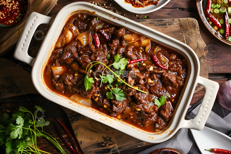 高清大图下载【趣麦麦图】美味的麻辣炖牛肉