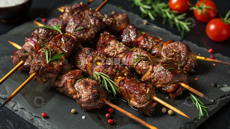 高清大图下载【趣麦麦图】秋冬美食烤肉串