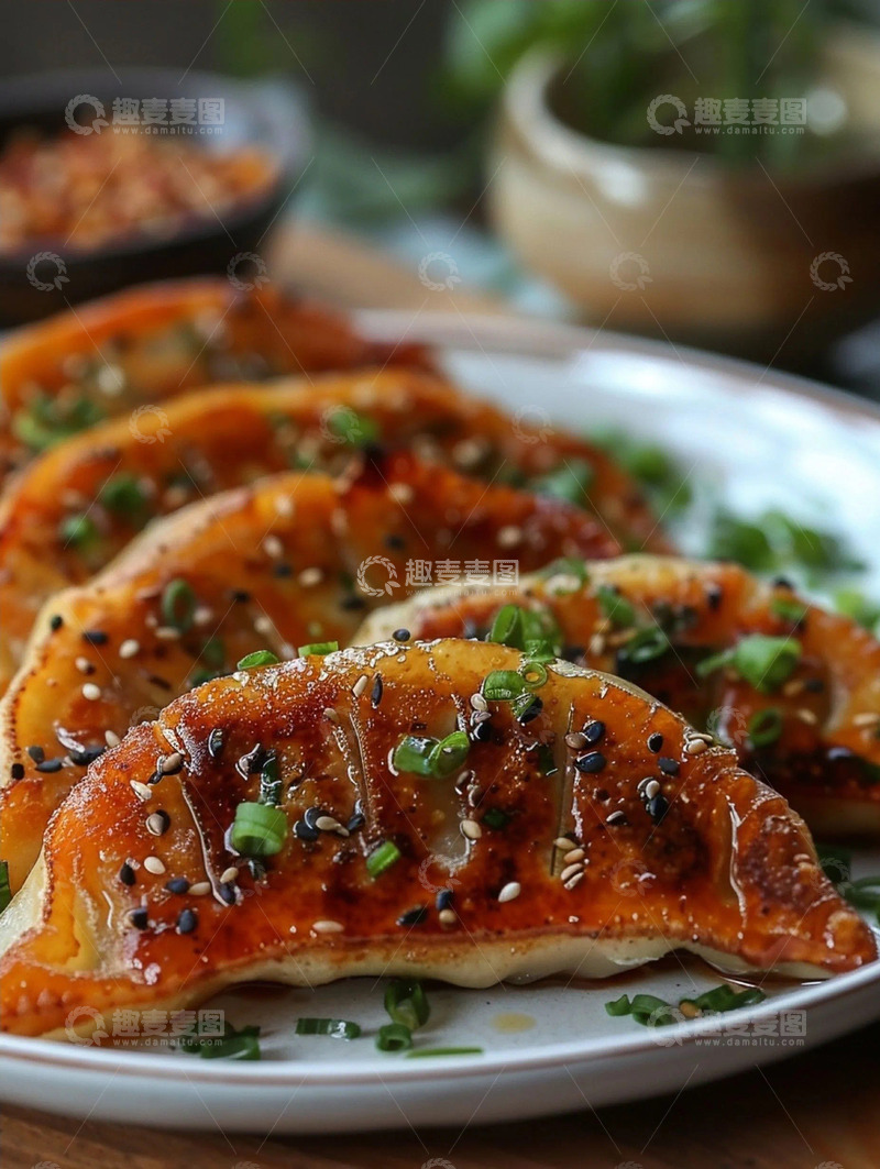 高清大图下载【趣麦麦图】秋冬美食煎饺