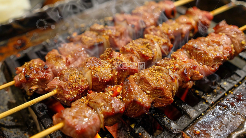 高清大图下载【趣麦麦图】夜晚美食烧烤