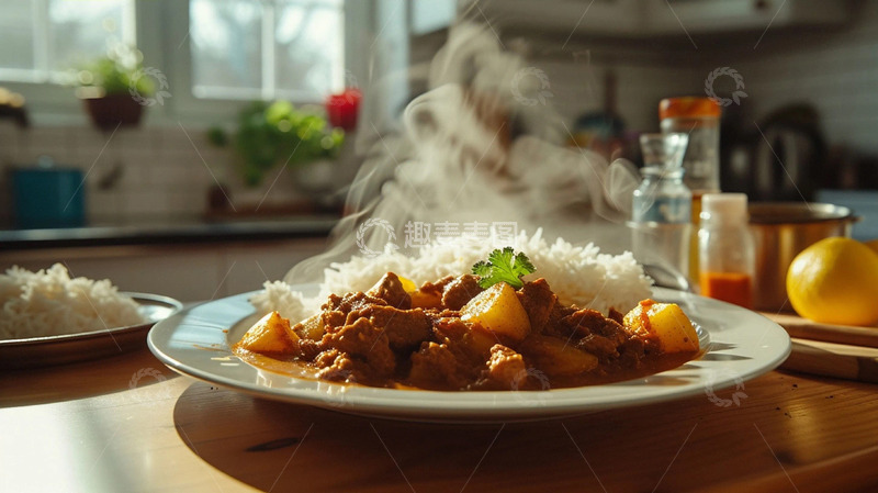 高清大图下载【趣麦麦图】土豆牛腩盖浇饭