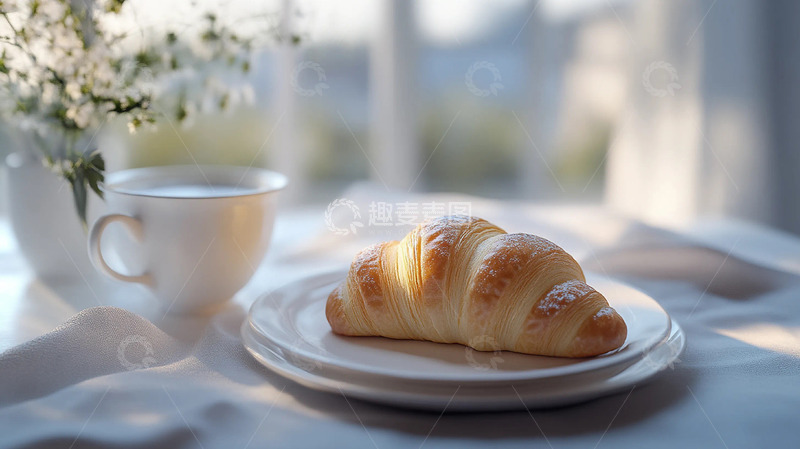 高清大图下载【趣麦麦图】秋冬美食牛角包