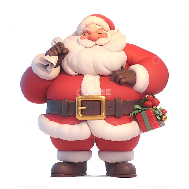 高清大图下载【趣麦麦图】圣诞节慈祥的圣诞老人