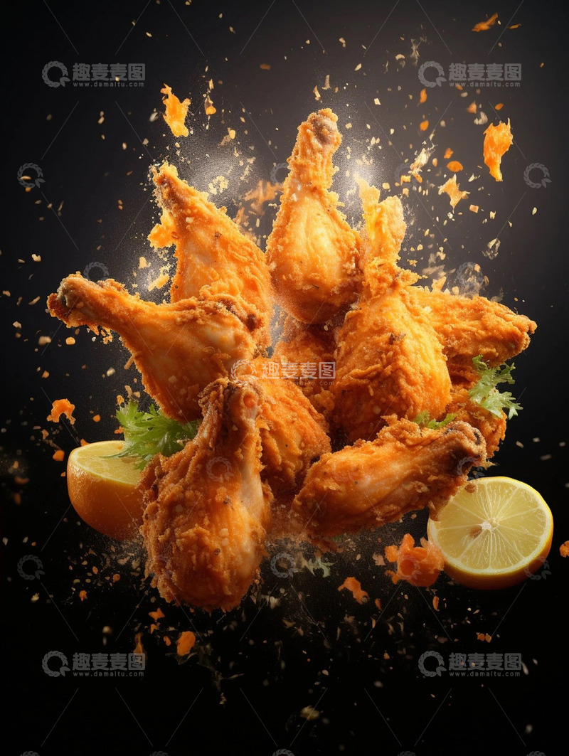高清大图下载【趣麦麦图】脆皮鸡块实拍