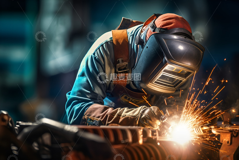 高清大图下载【趣麦麦图】电焊作业的师傅
