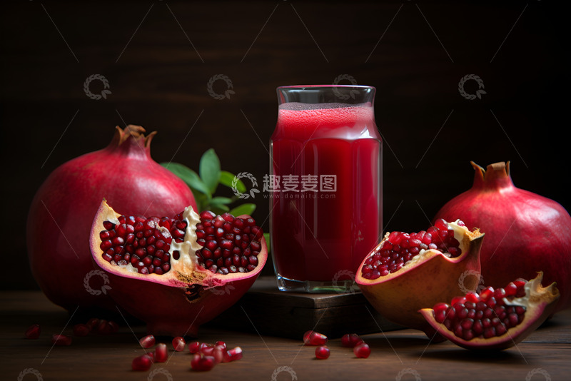 高清大图下载【趣麦麦图】石榴汁和石榴