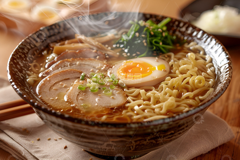 高清大图下载【趣麦麦图】热气腾腾的日本拉面