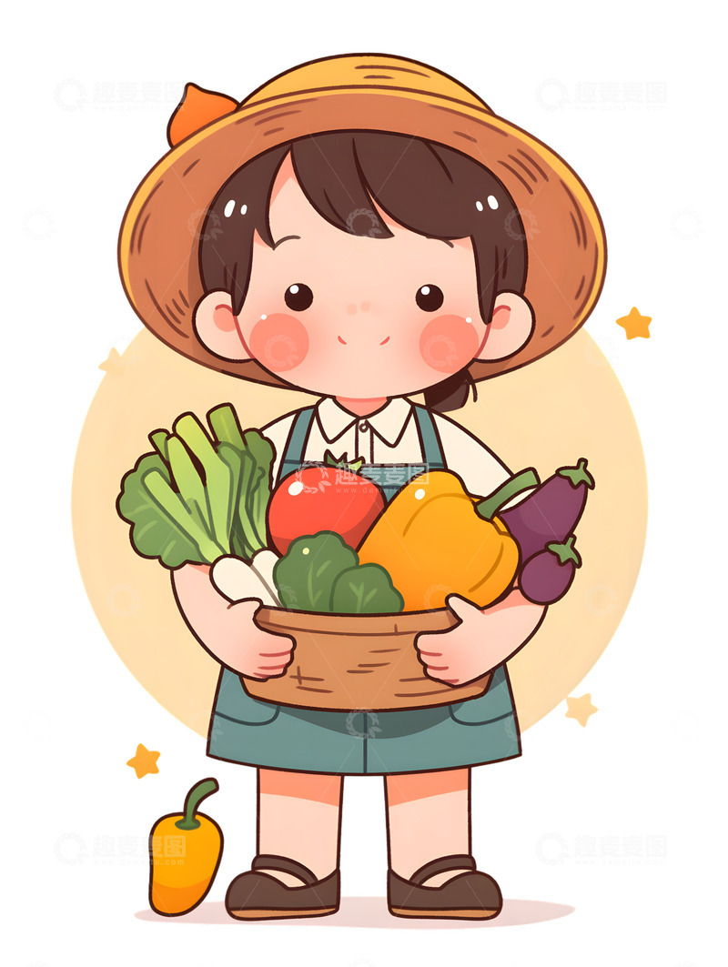 高清大图下载【趣麦麦图】农夫秋收丰收