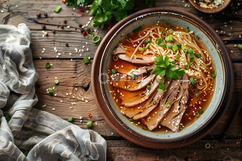 高清大图下载【趣麦麦图】一碗美味的牛肉拉面