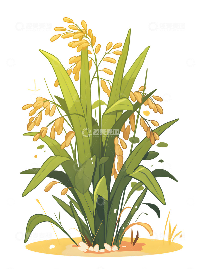 高清大图下载【趣麦麦图】水稻种植粮食