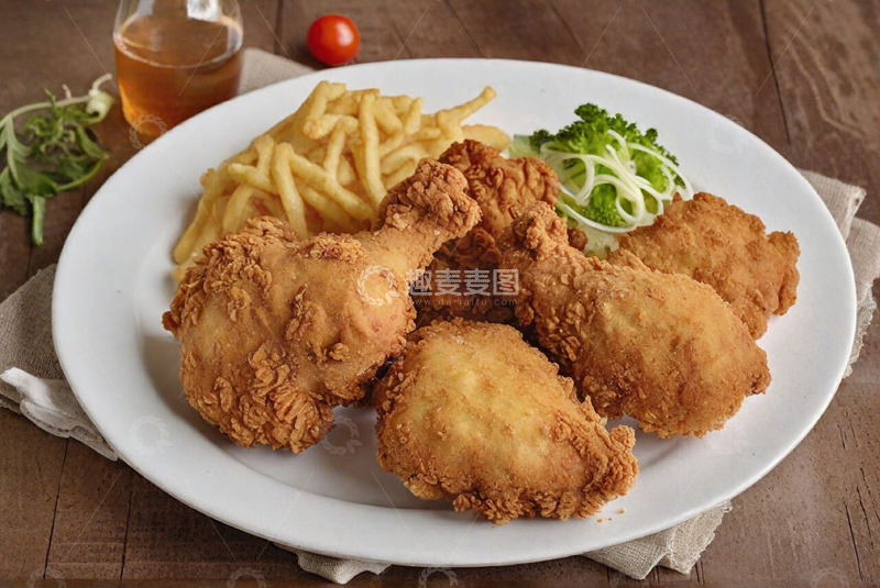 高清大图下载【趣麦麦图】炸鸡薯条拍摄图片