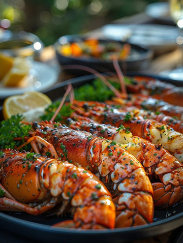 秋冬龙虾美食实拍